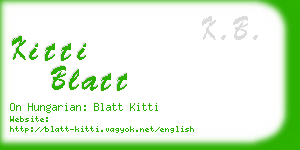 kitti blatt business card
